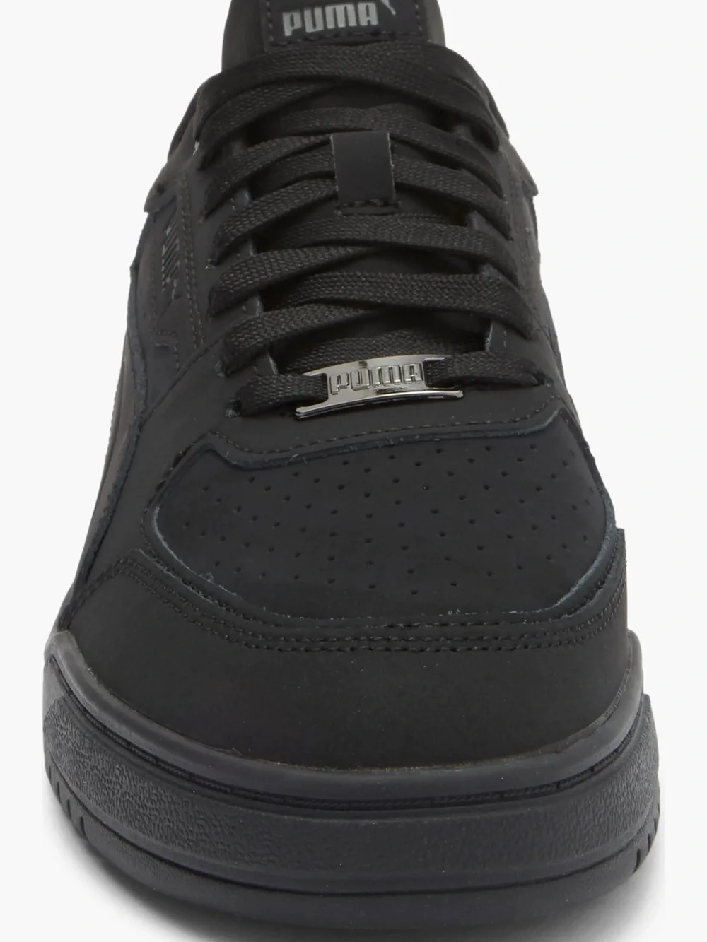 Puma Black Low-Top Leather-Style Casual Sneakers
